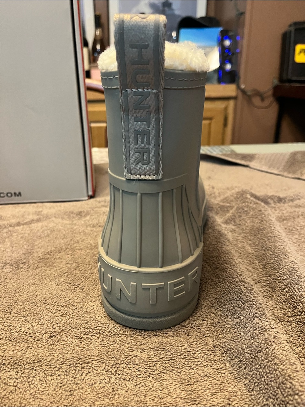 Hunter Short Women’s Willa Insulated Rain Boots — Taupe - Picture 3 of 8